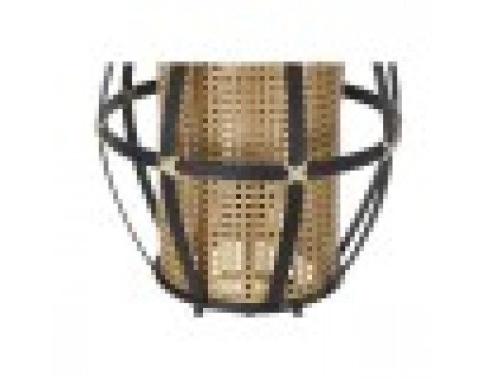 Лампион DKD Home Decor Кафяв Черен Метал Бамбук 50 W 220 V 38 x 38 x 119 cm