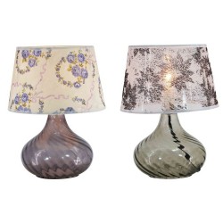 Настолна лампа DKD Home Decor Кристал полиестер Lilled (25 x 25 x 32 cm) (2 pcs) - Veioze