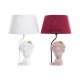 Настолна лампа DKD Home Decor полиестер Кадифе Смола 50 W (2 броя) (30 x 30 x 49 cm)