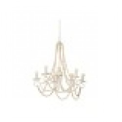 Полилей Home ESPRIT Бял Светло кафяв Дървен Метал 25 W 60 x 53 x 55 cm - Corpuri de iluminat