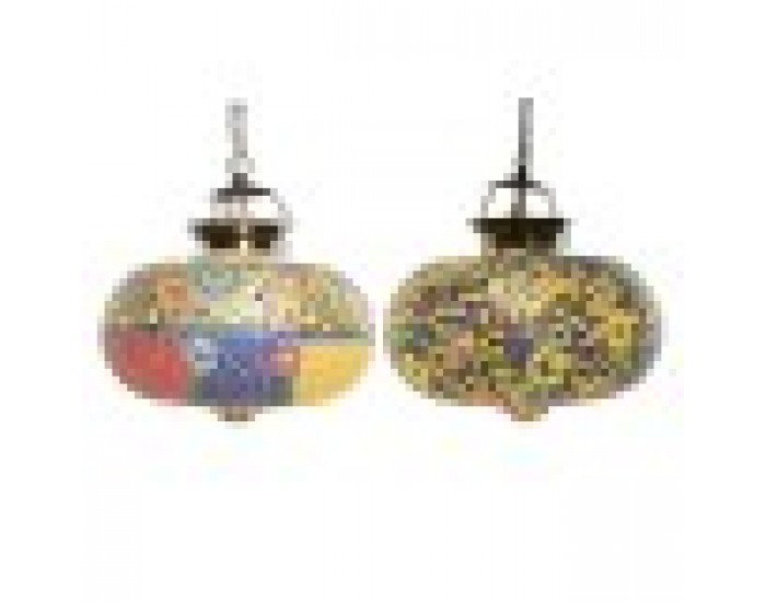Полилей DKD Home Decor 32 x 32 x 26 cm Кристал Многоцветен 25 W (2 броя)