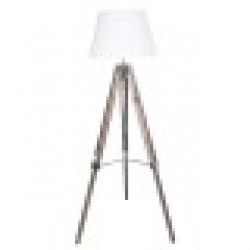 Лампион Home ESPRIT Бял Кафяв Дървен 40 x 40 x 150 cm - Home esprit