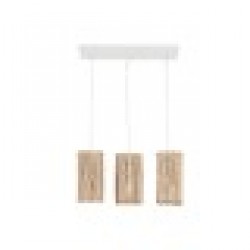 Полилей Home ESPRIT Бял Естествен Евкалиптово дърво 50 W 20 x 20 x 40 cm - Corpuri de iluminat