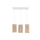 Полилей Home ESPRIT Бял Естествен Евкалиптово дърво 50 W 20 x 20 x 40 cm