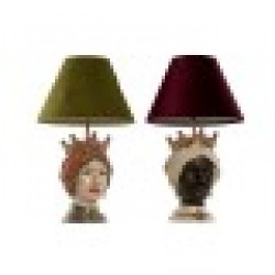 Настолна лампа Home ESPRIT Многоцветен Смола 26 x 26 x 43 cm (2 броя) - Corpuri de iluminat