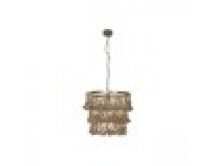 Полилей Home ESPRIT Кафяв Естествен Дървен Метал 50 W 53 x 53 x 123 cm