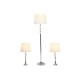 Лампион Home ESPRIT Бял Сребрист 50 W 220 V 35 x 35 x 150 cm (3 Части)