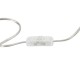 Лампион Home ESPRIT Бял Сребрист 50 W 220 V 35 x 35 x 150 cm (3 Части)
