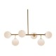 Полилей DKD Home Decor 83 x 36 x 36 cm Кристал Златен Метал Бял