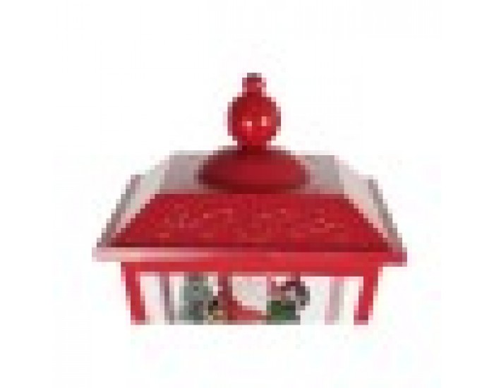 Улично осветление DKD Home Decor Бял Червен Метал 30 x 30 x 180 cm