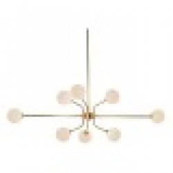 Полилей DKD Home Decor 110 x 38 x 38 cm Кристал Златен Метал Бял - Corpuri de iluminat