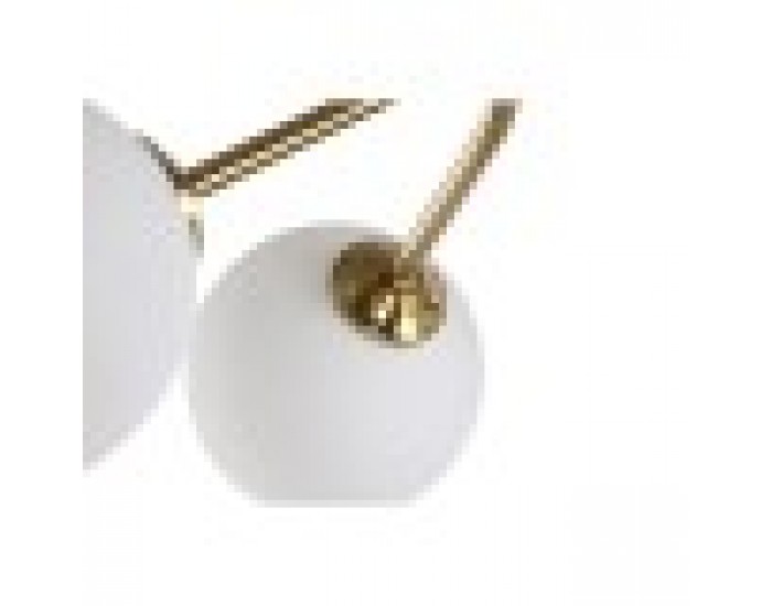 Полилей DKD Home Decor 110 x 38 x 38 cm Кристал Златен Метал Бял