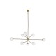 Полилей DKD Home Decor 110 x 38 x 38 cm Кристал Златен Метал Бял