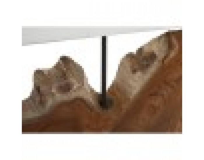 Настолна лампа Home ESPRIT Желязо тиково дърво 60 X 20 X 55 cm