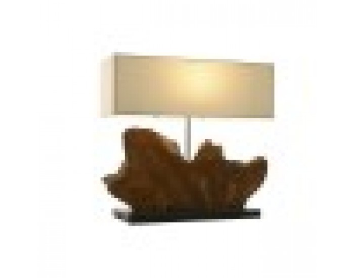 Настолна лампа Home ESPRIT Желязо тиково дърво 60 X 20 X 55 cm