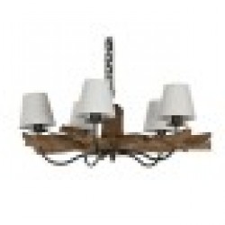 Полилей Home ESPRIT Желязо тиково дърво 90 x 90 x 35 cm - Corpuri de iluminat