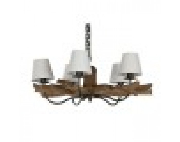 Полилей Home ESPRIT Желязо тиково дърво 90 x 90 x 35 cm
