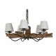 Полилей Home ESPRIT Желязо тиково дърво 90 x 90 x 35 cm