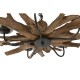 Полилей Home ESPRIT Желязо тиково дърво 90 x 90 x 35 cm