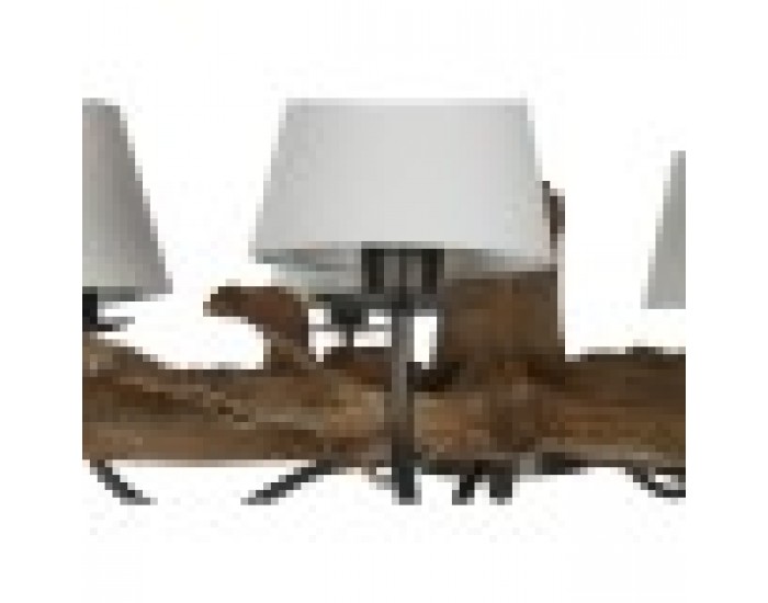 Полилей Home ESPRIT Желязо тиково дърво 90 x 90 x 35 cm