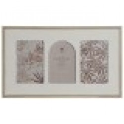 Рамка за снимки Home ESPRIT Бежов Кристал Дървен MDF Скандинавски 39 X 2 X 24 cm - Papetărie