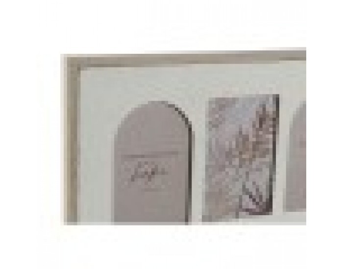 Рамка за снимки Home ESPRIT Бежов Кристал Дървен MDF Скандинавски 60 X 3 X 34 cm
