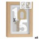 Рамка за снимки 16 x 21 x 2,5 cm Естествен Cтъкло Дървен MDF (6 броя)