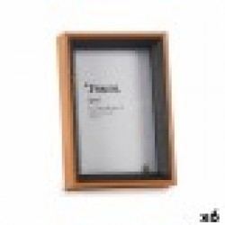 Рамка за снимки Кристал Черен Кафяв Дървен MDF (12 x 17 x 3 cm) (6 броя) - Papetărie