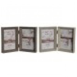 Рамка за снимки Home ESPRIT Кафяв Бежов Кристал полистирен Град 25 x 3 x 18 cm (2 броя) - Papetărie