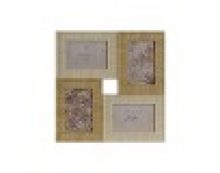 Рамка за снимки Home ESPRIT Бежов Естествен Кристал полистирен Скандинавски 36 X 2 X 36 cm