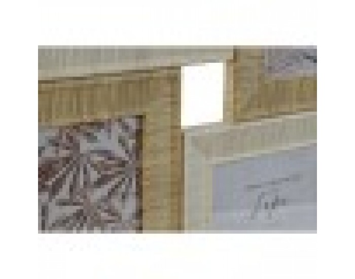 Рамка за снимки Home ESPRIT Бежов Естествен Кристал полистирен Скандинавски 36 X 2 X 36 cm