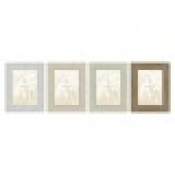 Рамка за снимки Home ESPRIT Бял Бежов Кристал полистирен Scandi 19 x 2 x 24 cm (4 броя) - Papetărie