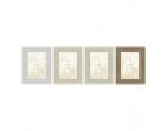 Рамка за снимки Home ESPRIT Бял Бежов Кристал полистирен Scandi 19 x 2 x 24 cm (4 броя)