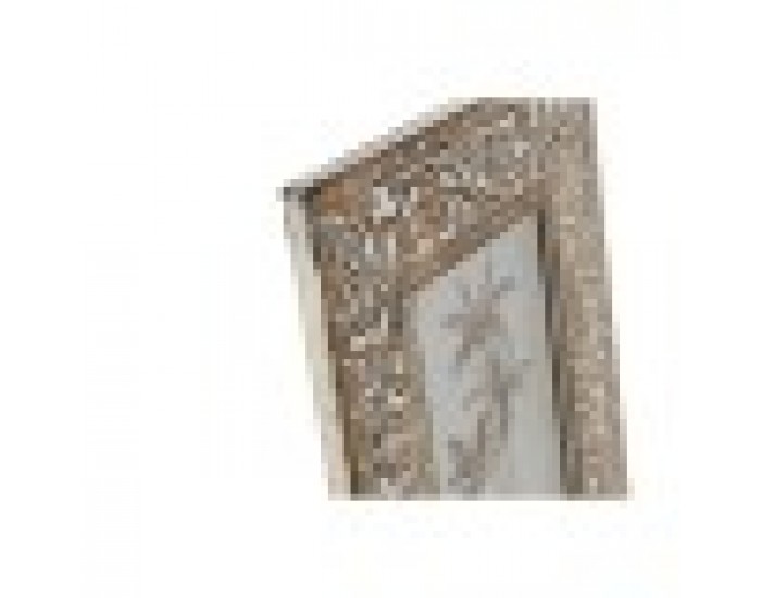 Рамка за снимки Home ESPRIT Бял Естествен Кристал Дърво манго Индианец 26,5 x 2 x 31,5 cm