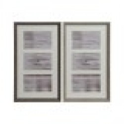 Рамка за снимки Home ESPRIT Бял Кафяв Сив Кристал полистирен Град 23 X 3 X 41 cm (2 броя) - Papetărie