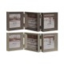Рамка за снимки Home ESPRIT Кафяв Бежов Кристал полистирен 38 X 3 X 12 cm (2 броя) - Papetărie