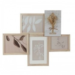 Рамка за снимки DKD Home Decor Кристал Естествен Shabby Chic (53 x 2,4 x 39,5 cm) - Papetărie