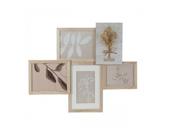 Рамка за снимки DKD Home Decor Кристал Естествен Shabby Chic (53 x 2,4 x 39,5 cm)