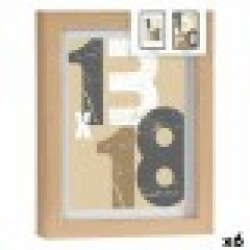 Рамка за снимки 18 x 23 x 2,5 cm Естествен Cтъкло Дървен MDF (6 броя) - Papetărie