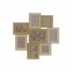 Рамка за снимки Home ESPRIT Бежов Естествен Кристал полистирен Скандинавски 60 X 2 X 59 cm - Papetărie