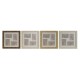 Рамка за снимки Home ESPRIT Кафяв Бежов Естествен Слонова кост Кристал полистирен Скандинавски 38 x 2 x 38 cm (4 броя)