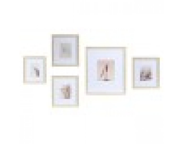 Държатели за стена DKD Home Decor Кристал Естествен MDF Бял Boho (32,5 x 1,5 x 45 cm)