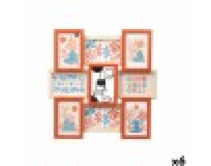 Рамка за снимки GiftDecor 411408B Многоцветен Метал Дървен MDF (6 броя)