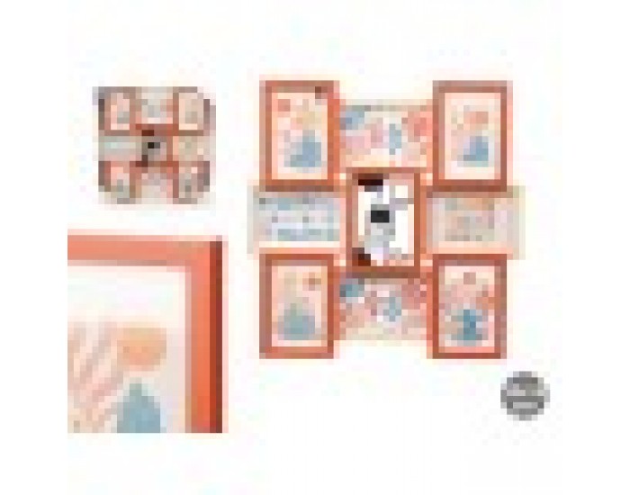Рамка за снимки GiftDecor 411408B Многоцветен Метал Дървен MDF (6 броя)