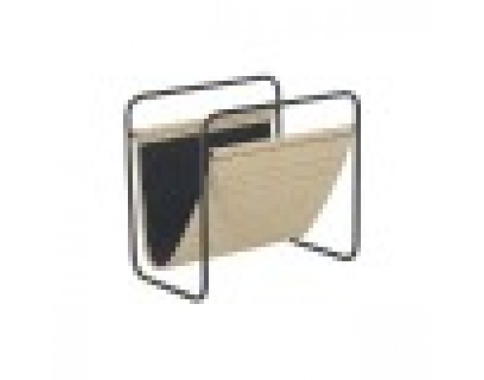 поставка за списания DKD Home Decor Естествен Черен Метал Pатан (39 x 26 x 36 cm)