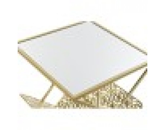 поставка за списания DKD Home Decor Огледало Златен Метал (45 x 45 x 55 cm)