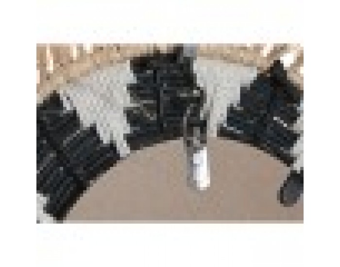 Стенно огледало Home ESPRIT Бял Черен Естествен Тропически 50 x 3 x 50 cm