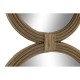 Стенно огледало DKD Home Decor Огледало Кафяв Pатан (41 x 2 x 83 cm)