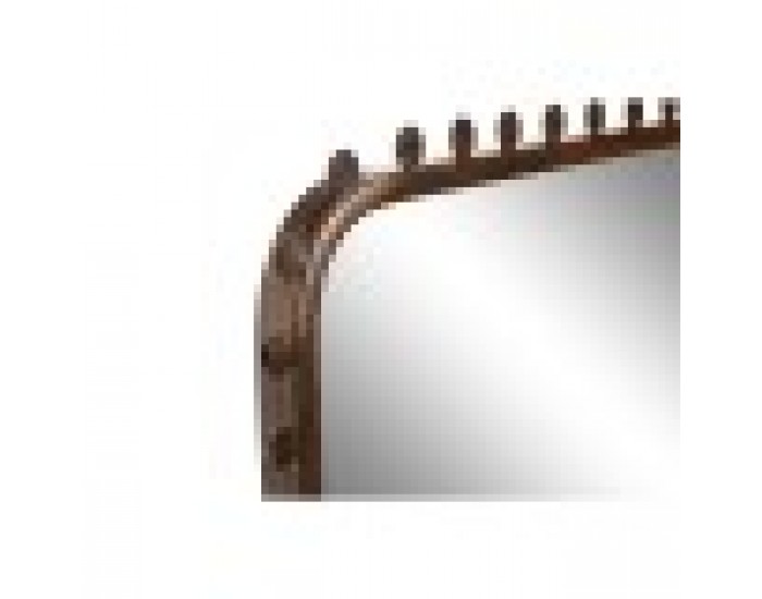 Стенно огледало Home ESPRIT Черен Златен Кристал Дървен MDF Неокласически 44 x 2,5 x 64 cm