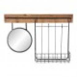 Стенно огледало DKD Home Decor Метал Ела Огледало (80 x 15 x 20 cm) - Dkd home decor